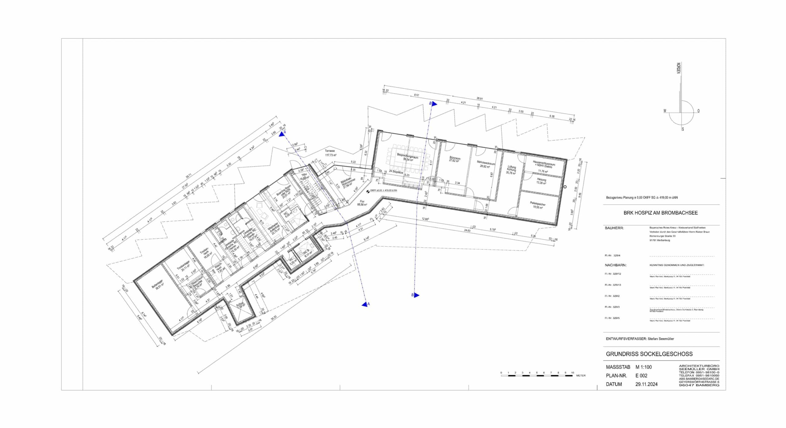 Hospiz am Brombachsee Sockelgeschoss
